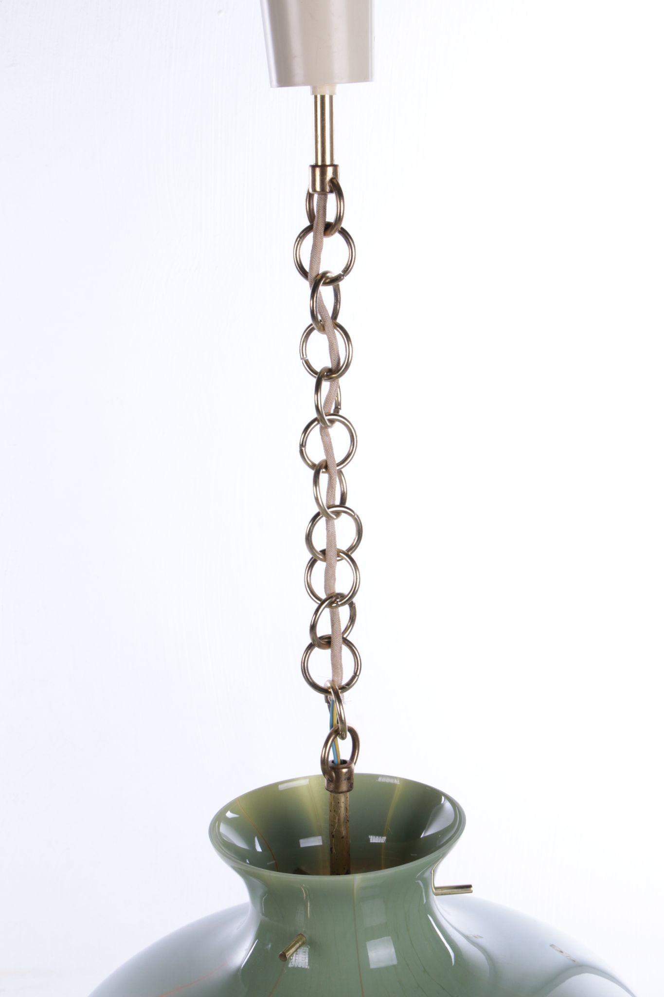Suspension Kaiser Leuchten avec verre de Murano.