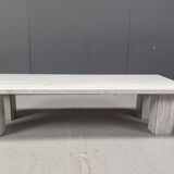 Vintage white marble coffee table, 1970s