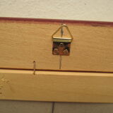 Rectangular mirror, gilded wood tower