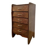 Vintage Scandinavian chiffonnier inclined drawers