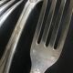 12 table forks - silver metal