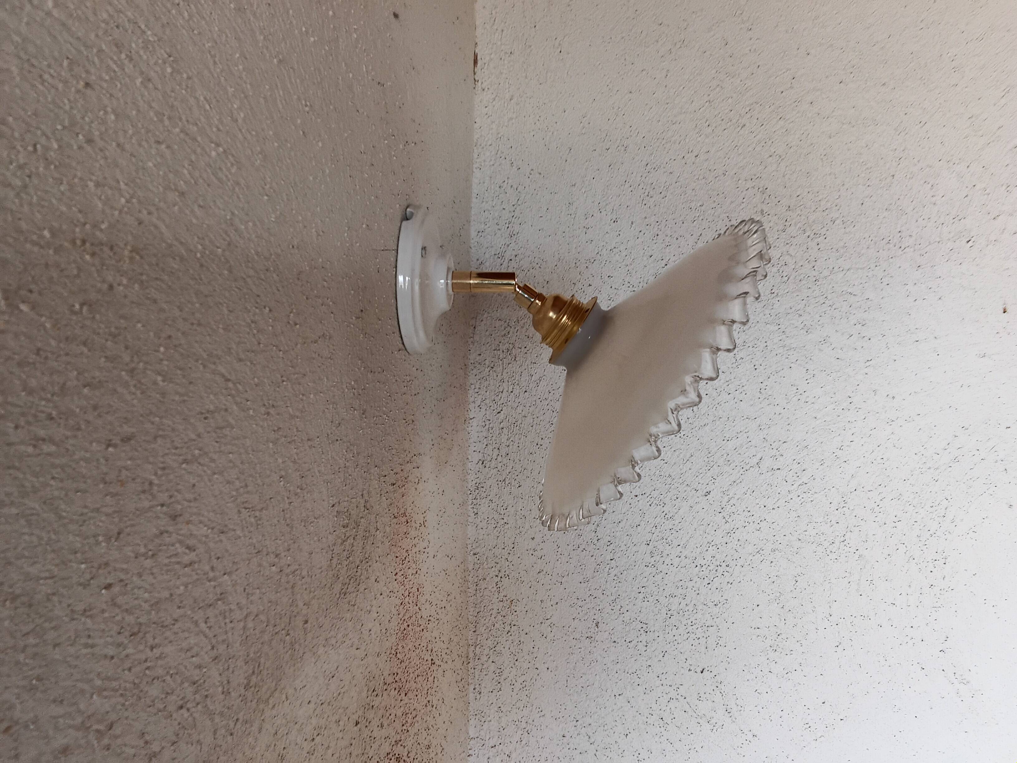 Vintage opaline lace wall light