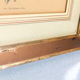 Flower print and period mirror frame
