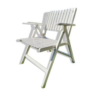 Chaise de jardin en bois peint R gleizes vers 1960