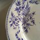Plates flat earthenware sarregemines circa 1870 purple thorns