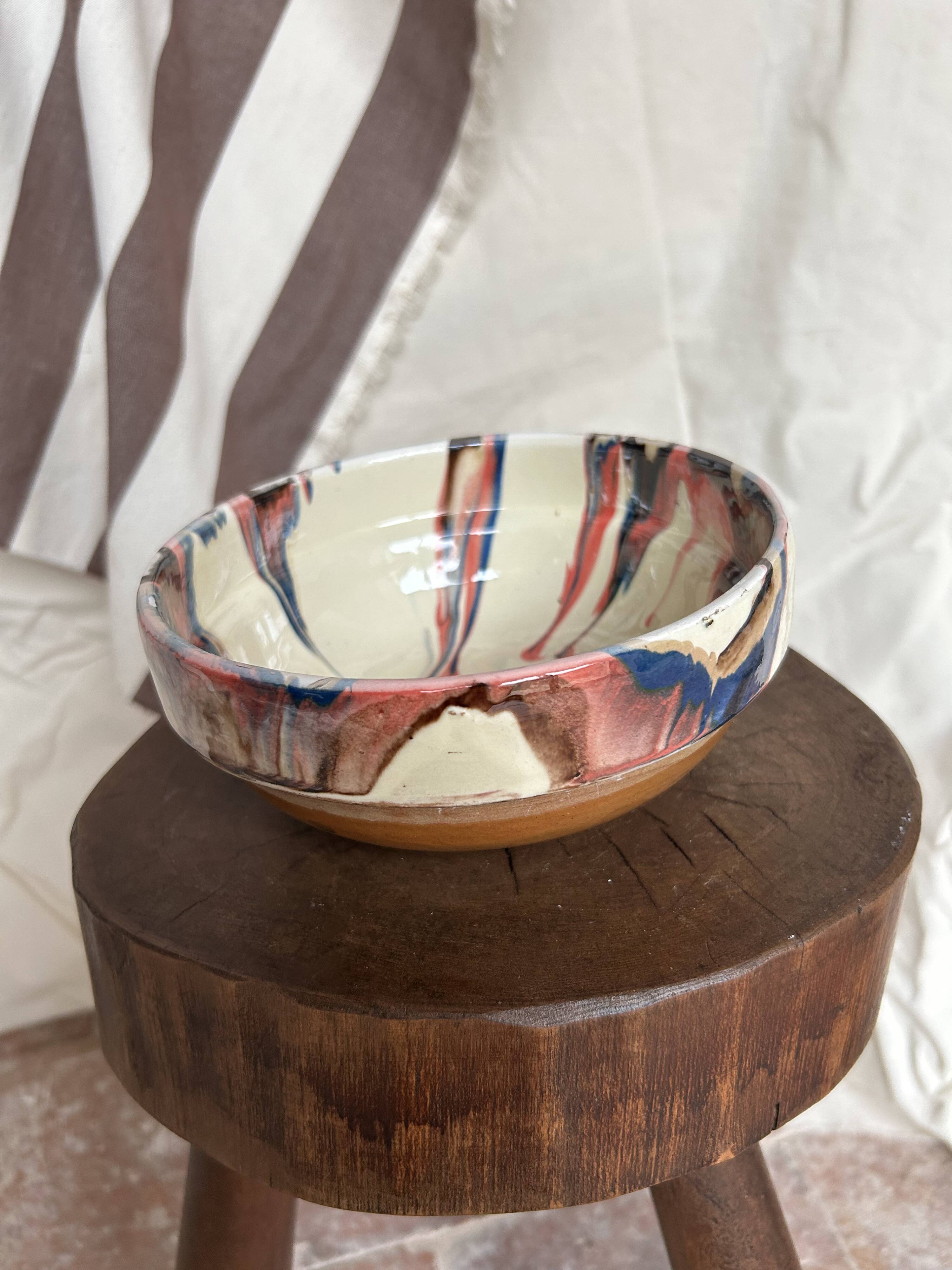 Painted terracotta bowl