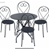 Wrought iron garden furniture