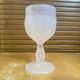 Set of 5 Frosted Pink Wine Glasses Made in Italy Vintage #E170