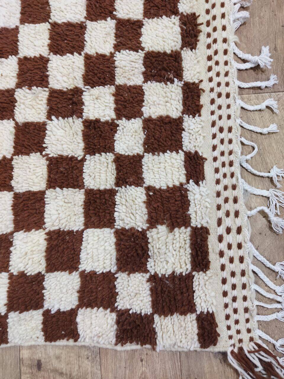 Handmade wool Berber rug 288x230 cm