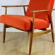 Orange Lis Lounge Chair by Henryk Lis, 1970s