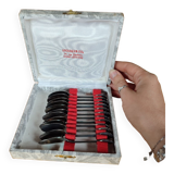 Silver spoons in their box