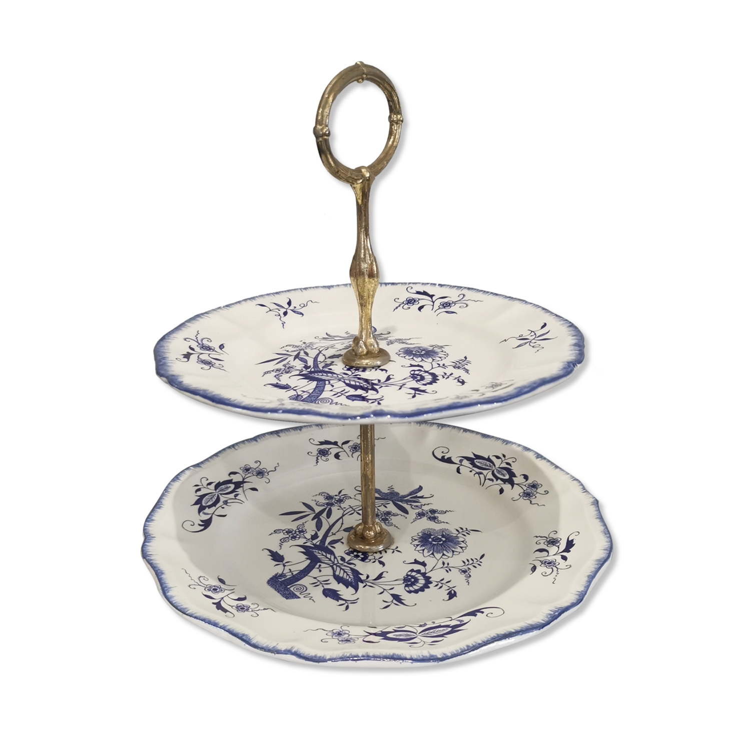 Porcelain cake display Sarreguemines Lancaster model