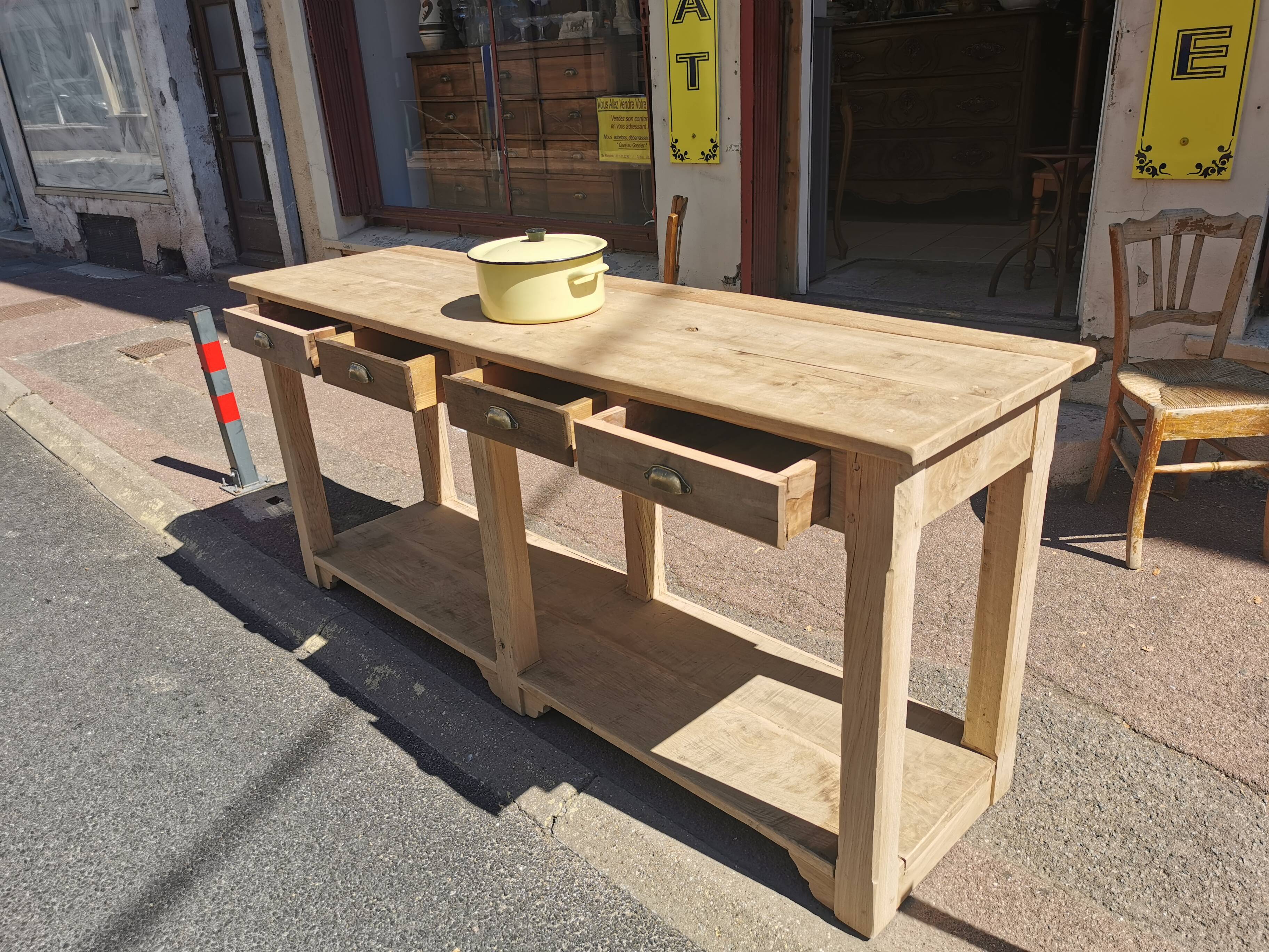 Table de drapier chêne