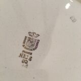 Set of 12 dessert plates carnations digoin sarreguemines