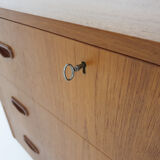 Scandinavian modern teak chest of drawers, Sweden 1960's