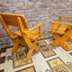 Paire de fauteuils en bois massif 1960