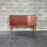 Danish Tambour Door Sideboard by Hvidt & Molgaard 50s