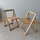 Pair of vintage folding chairs 60s
