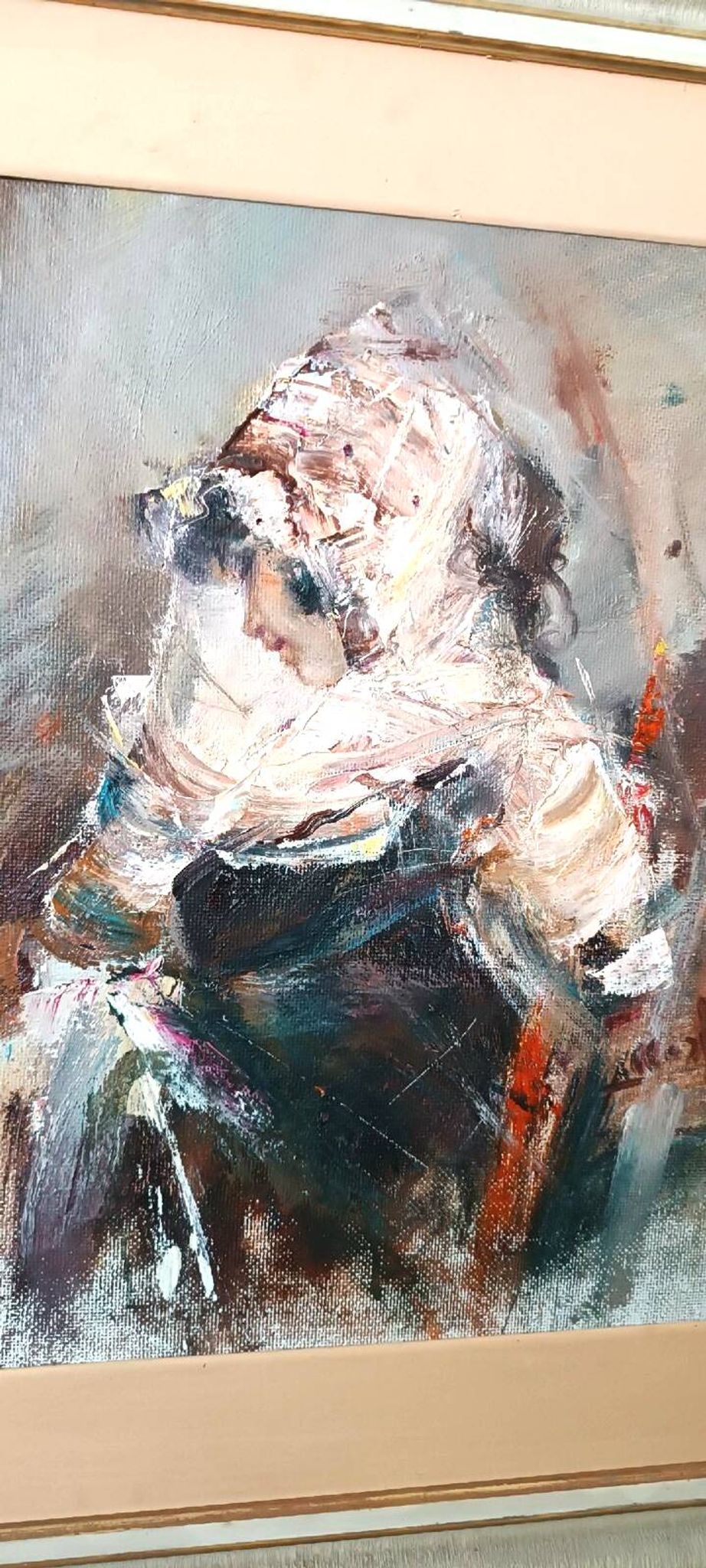 Large oil painting on canvas - Alberto Alberti (1894-1974) 1959 - female figure