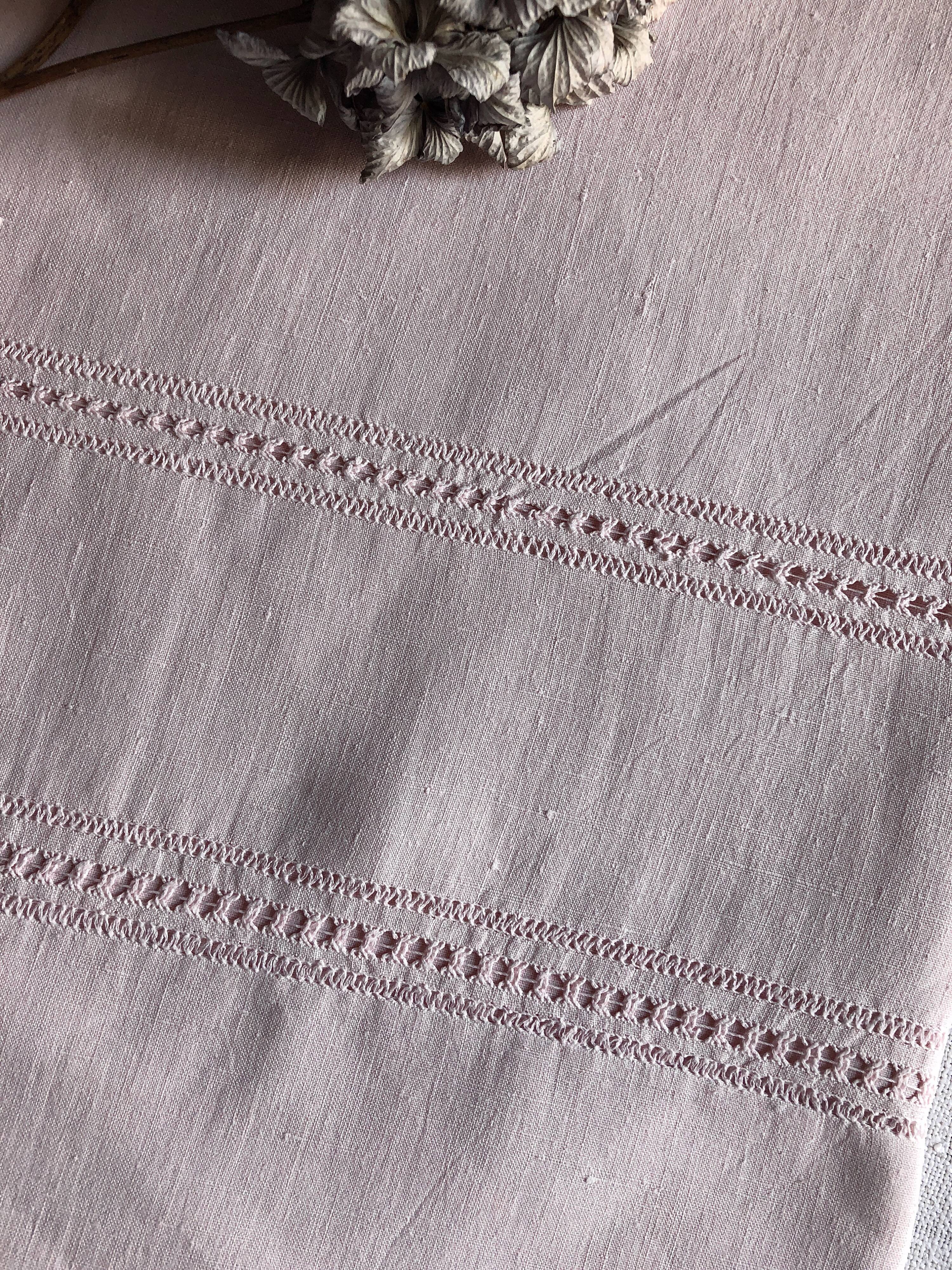 Old Sheet In Pure Washed Linen Tinted In Sweet Pink