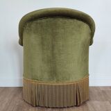 Pair of velvet toad armchairs