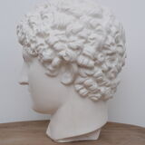 Greek head in matt white plaster