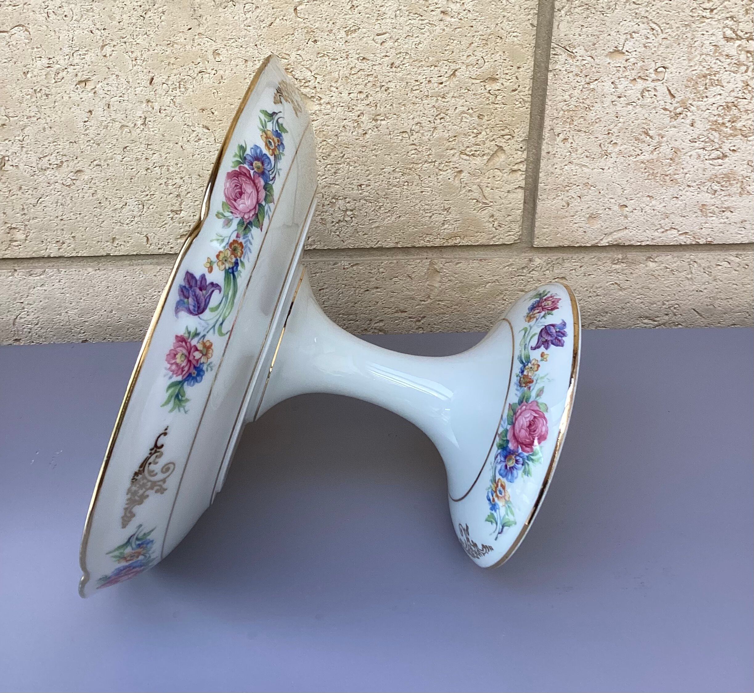 Old Limoges porcelain compote
