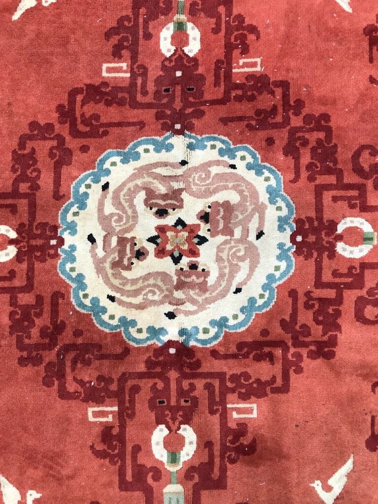 Old Chinese  wool rug 154 x 254 cm