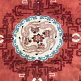 Tapis ancien chinois laine fait main 154x254 cm