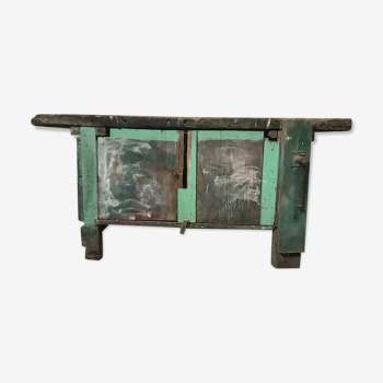 vintage wooden workbench / sidetable / work table