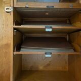 Compactom brand mahogany English cabin wardrobe for men