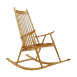 1960s Mid-century Wooden Rocking Chair, Czechoslovakia