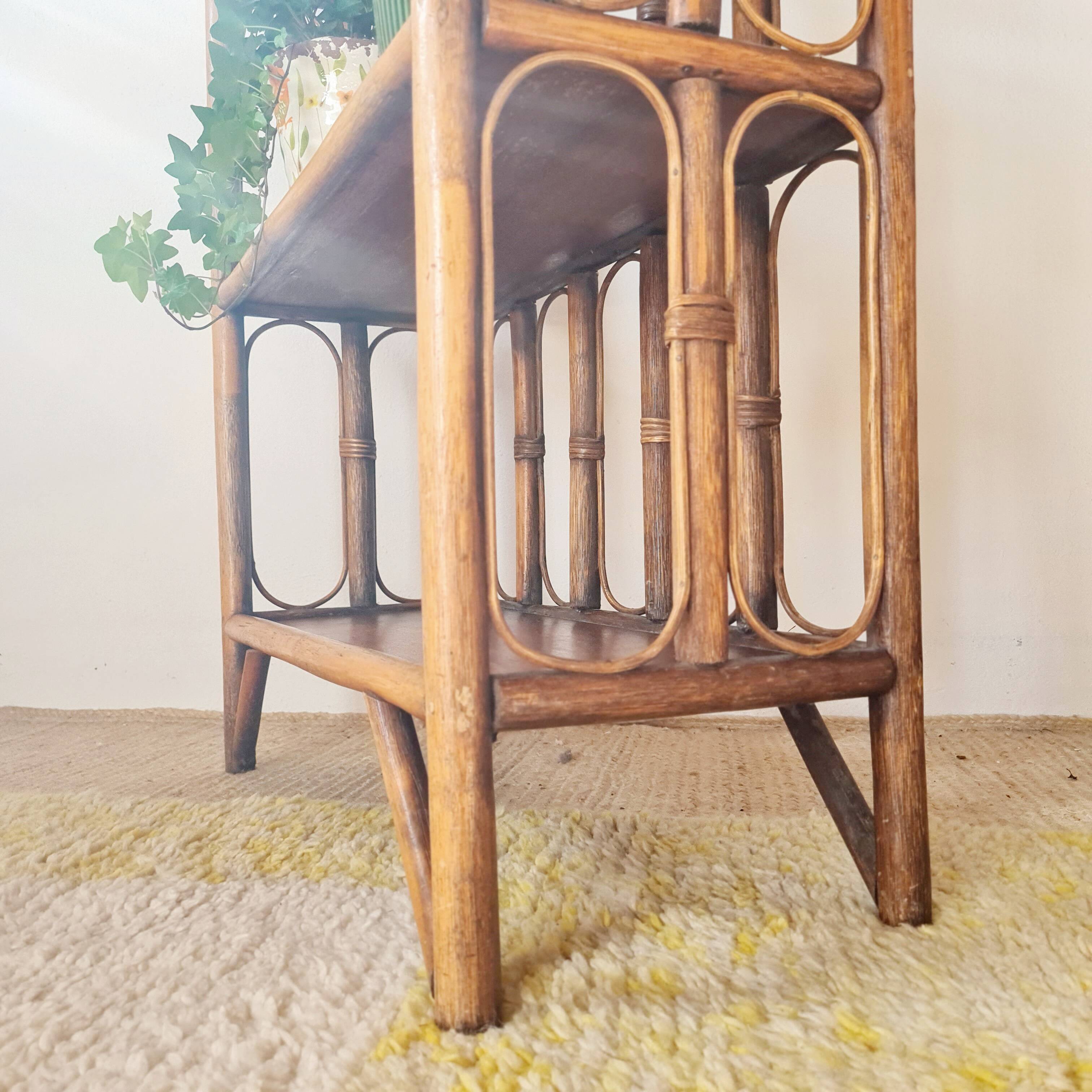 Antique bamboo shelf - bookcase