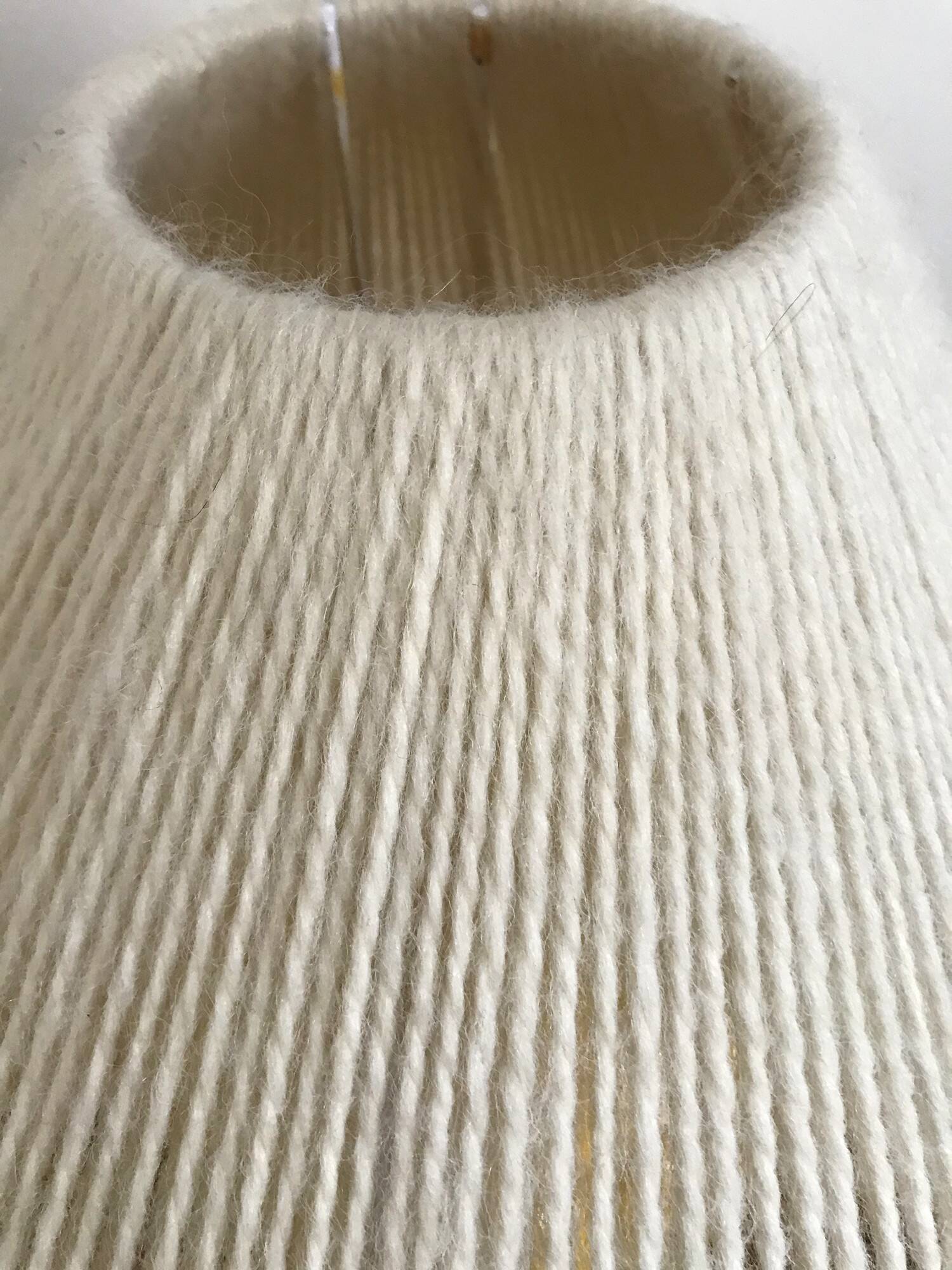 Vintage St Clément ceramic lamp with wool shade