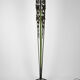 Art Deco floor lamp with wrought iron roses and green patina