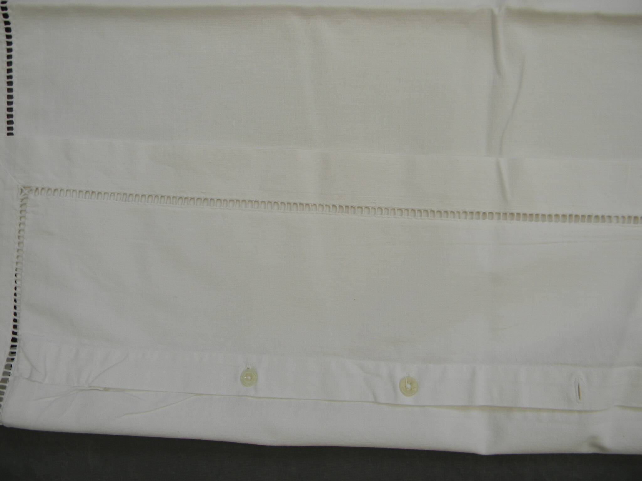 Pair of antique pillowcases. Monogram A W.