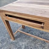 Bureau en bois massif bicolore