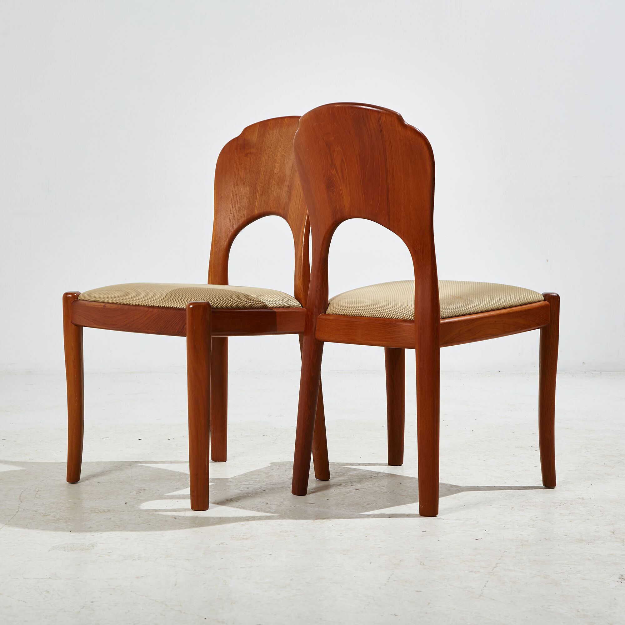 Solid teak dining chair by niels koefoed for koefoeds hornslet mk9828