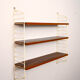 Swedish wood and metal shelving unit