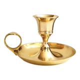 Gilded brass hand candle holder