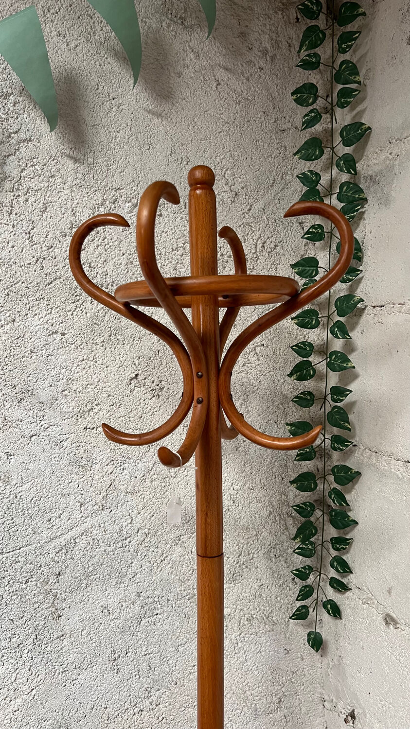 Vintage wooden parrot coat rack