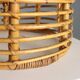 Vintage woven bamboo stool, Italian design from the 1970s.