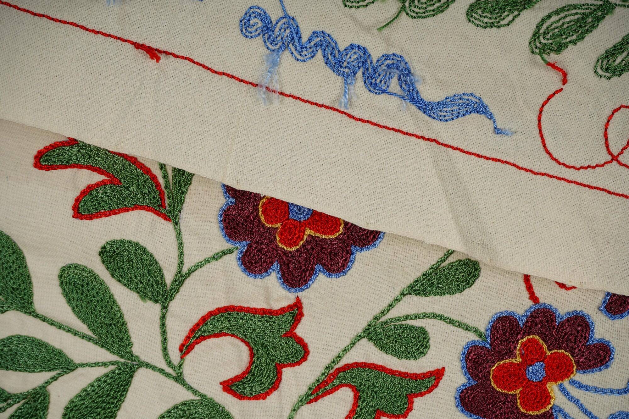 Vintage hand-embroidered tablecloth 44x98 cm