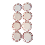 Huit assiettes plates Badonviller