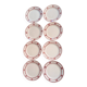 Eight Badonviller dinner plates