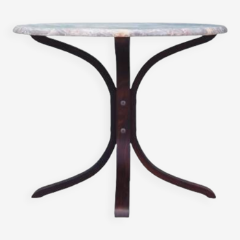 Table basse ronde, design danois, années 1980