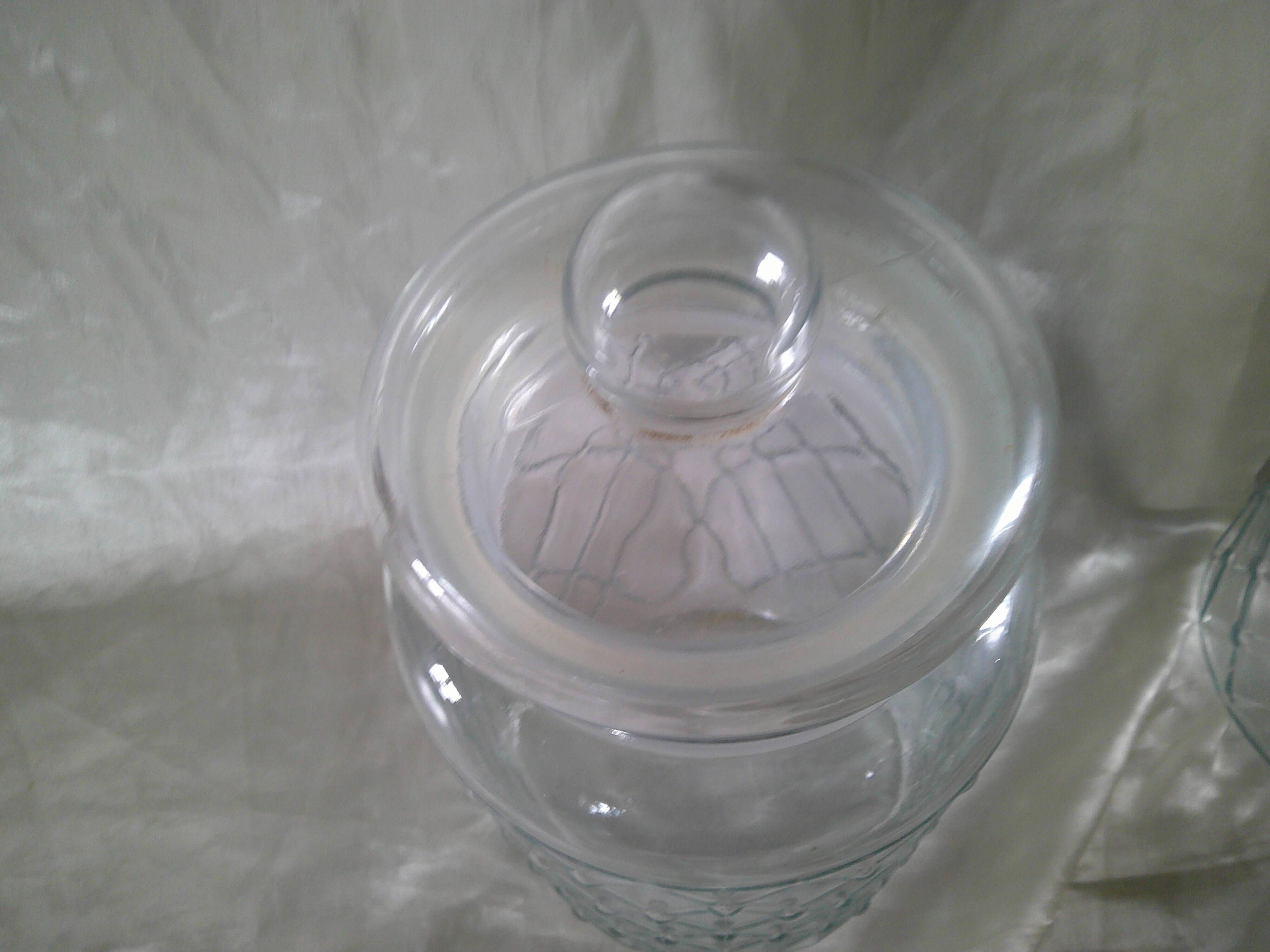 Set of 2 glass candy boxes