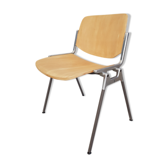 Vintage Castelli wooden chair Giancarlo Piretti, 1970
