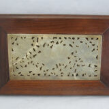 Chinese wooden box decorated with jade plates