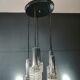 Lustre en verre et chrome par Massive Belgium